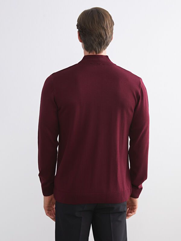 Moudda LC Waikiki - Pull en tricot couleur Bordeaux pour hommes - Tunisie 4
