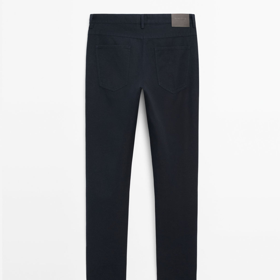 Moudda Massimo Dutti - Pantalon jean coton/lin coupe fuselée - Tunisie 3