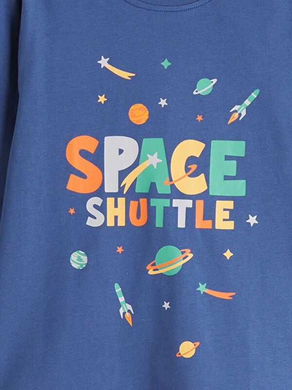 Moudda LC Waikiki - Pyjama manches longues en jersey couleur Bleu moyen pour garçons - Tunisie 6