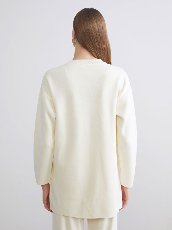 Moudda LC Waikiki - Pull tricot épais Femme Ecru - Tunisie 4