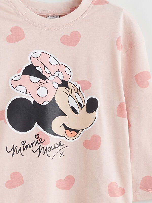 Moudda LC Waikiki - Pyjama manches longues en jersey mi-saison couleur Rose clair imprimé pour filles - Tunisie 6