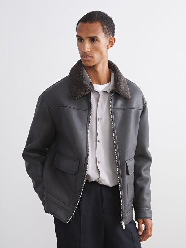 Moudda LC Waikiki - Manteau en cuir PU lourd pour Hommes - Tunisie 1