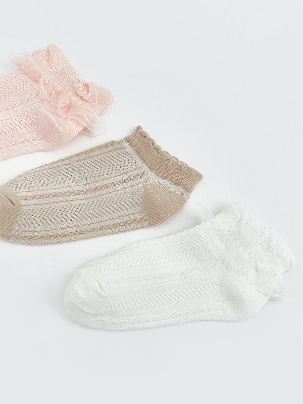 Moudda LC Waikiki - Chaussettes liner trainer (sport) pour Fille couleur Rose bébé - Tunisie 2