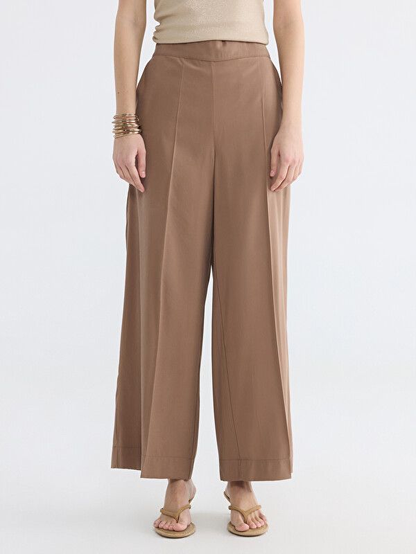 Moudda LC Waikiki - Pantalon fin en tissu pour Femme couleur Marron clair - Tunisie 2