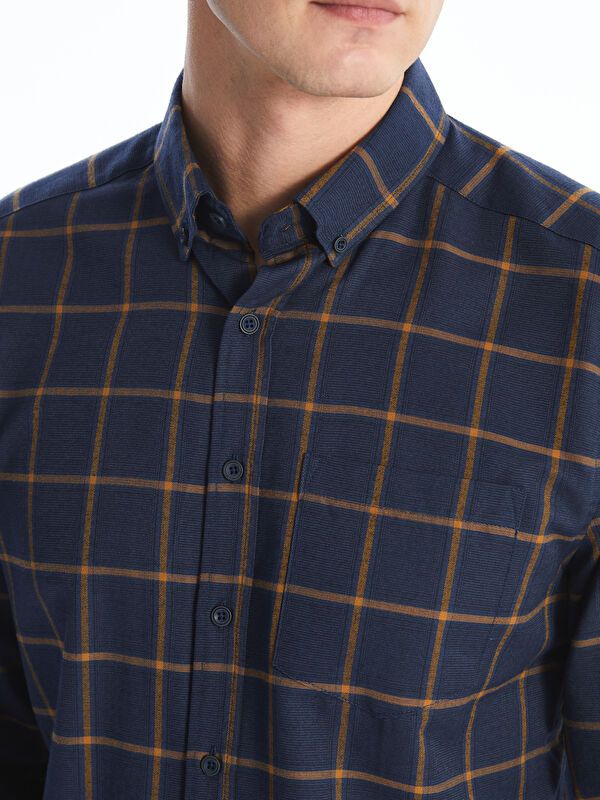 Moudda LC Waikiki - Chemise à carreaux tissée à manches longues pour Hommes - Tunisie 3