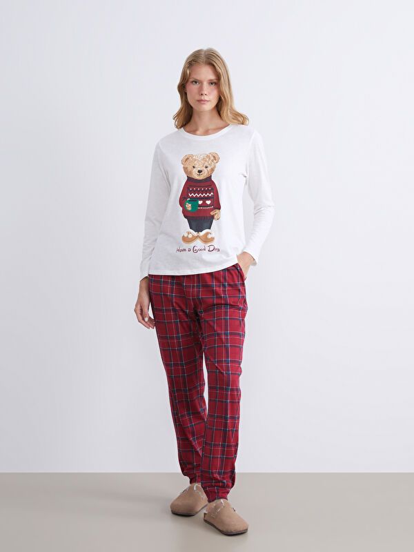 Moudda LC Waikiki - Pyjama en jersey à manches longues pour Femmes - Tunisie 2