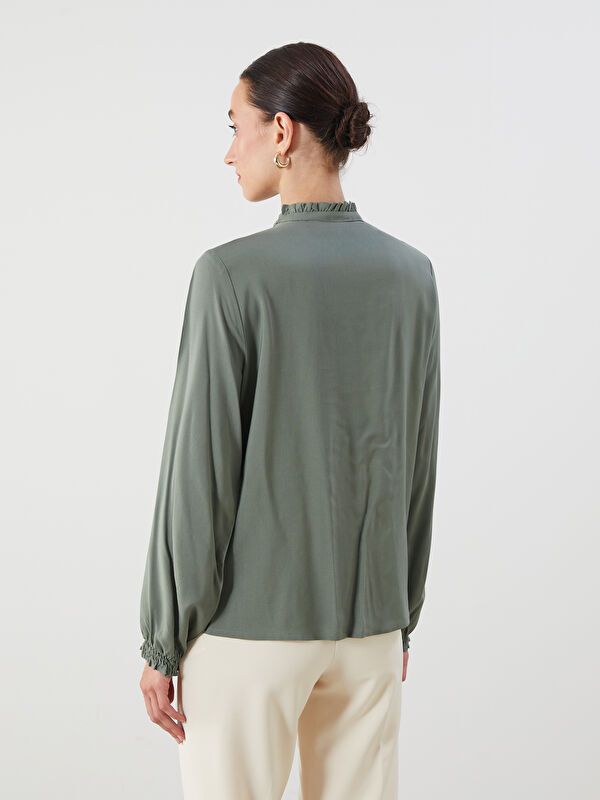 Moudda LC Waikiki - Blouse tissée manches longues Femme Vert menthe - Tunisie 4