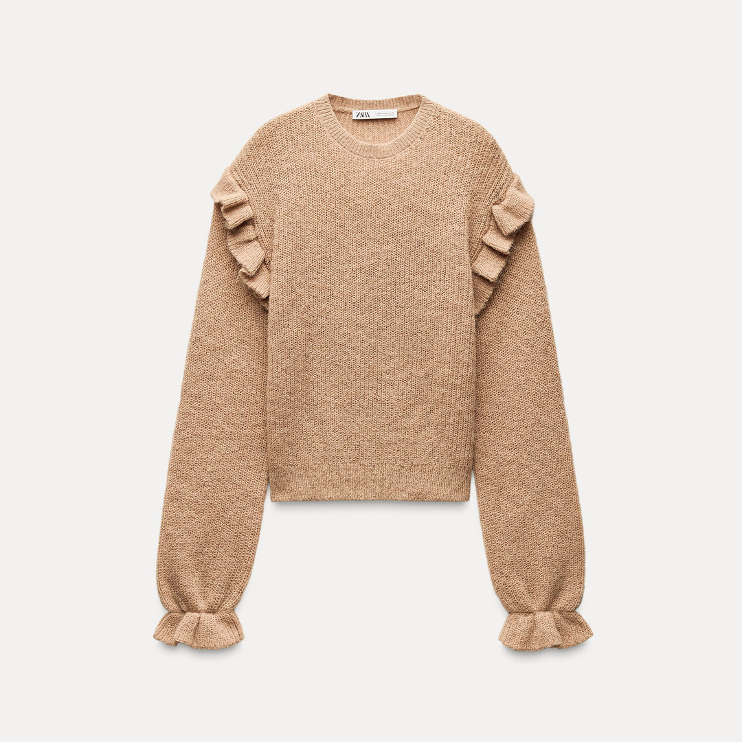 Moudda ZARA - Pull épaules volants, texture douce - Tunisie 1