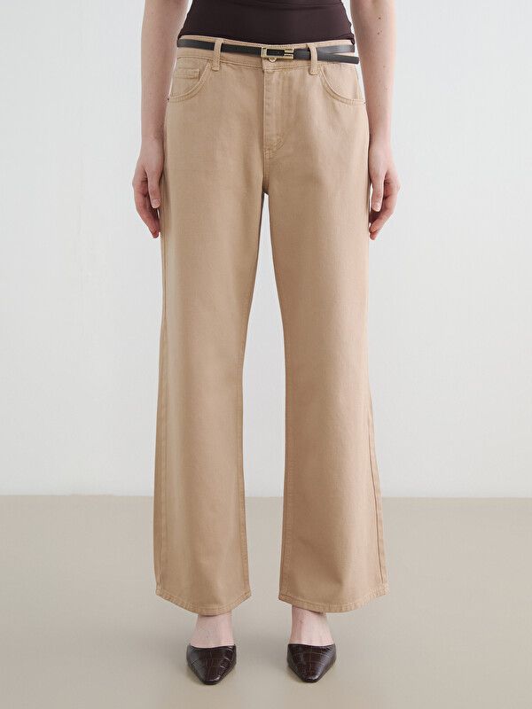Moudda LC Waikiki - Jean basique en denim pour Femme couleur Beige - Tunisie 2