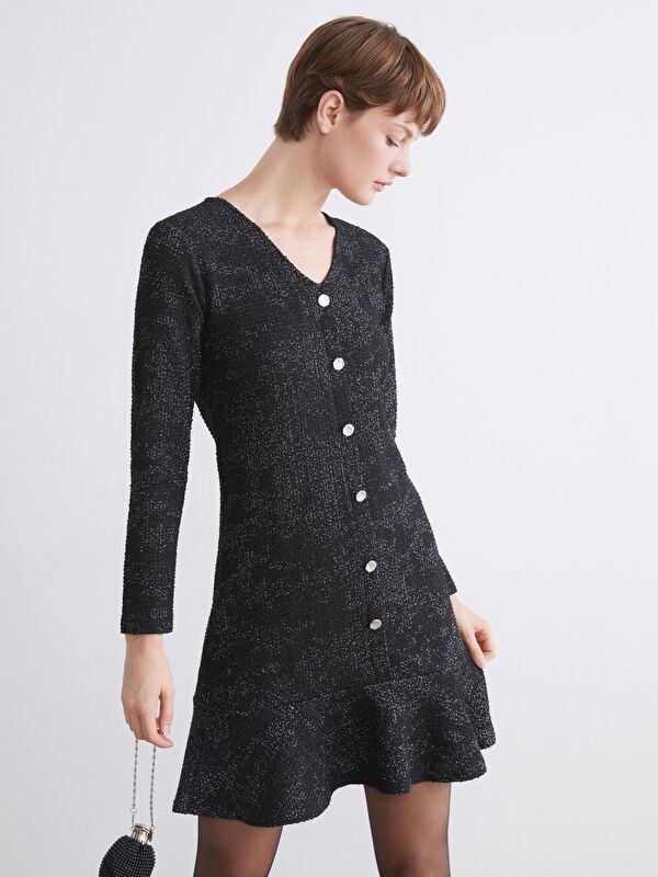 Moudda LC Waikiki - Robe en jersey uncv à manches longues pour Femmes - Tunisie 1