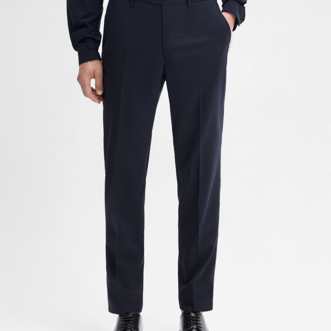 Moudda Massimo Dutti - Pantalon costume new faux uni bleu marine - Tunisie 8