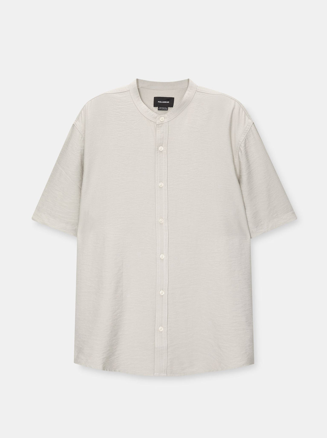 Moudda PULL & BEAR - Chemise Basique Demi-Manches Col Mao - Tunisie 4