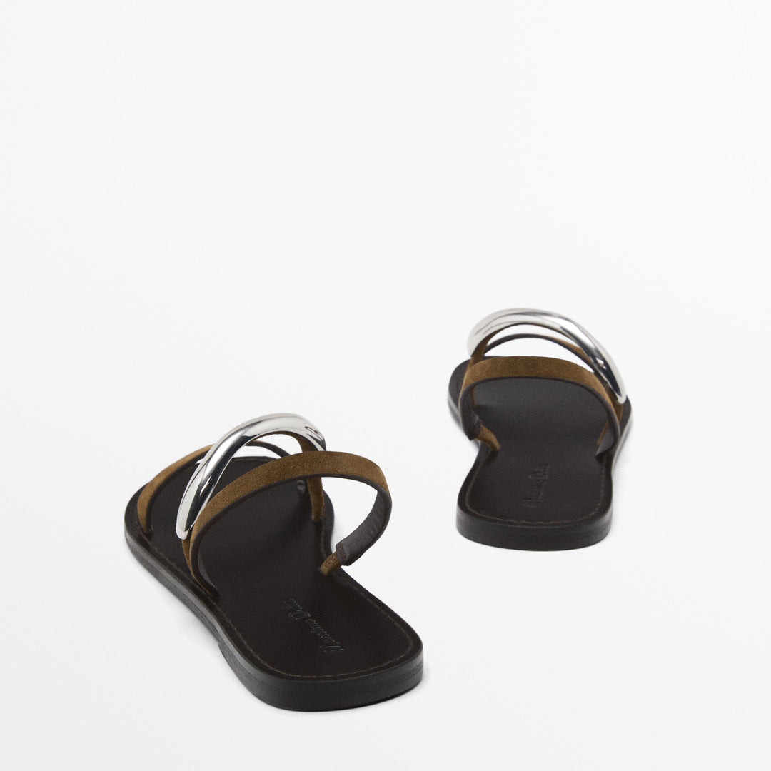 Moudda Massimo Dutti - Sandales plates détail empeigne - Tunisie 5