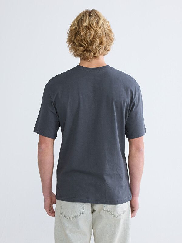 Moudda LC Waikiki - T-shirt imprimé manches courtes en jersey pour Homme couleur Anthracite - Tunisie 4