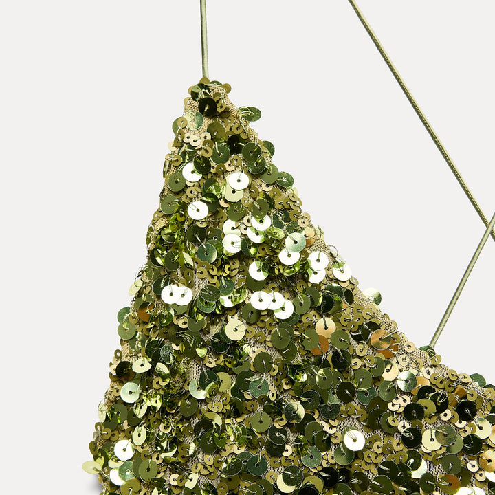 Moudda ZARA - Robe pailletée bretelles, décolleté en V, dos croisé - Tunisie 3