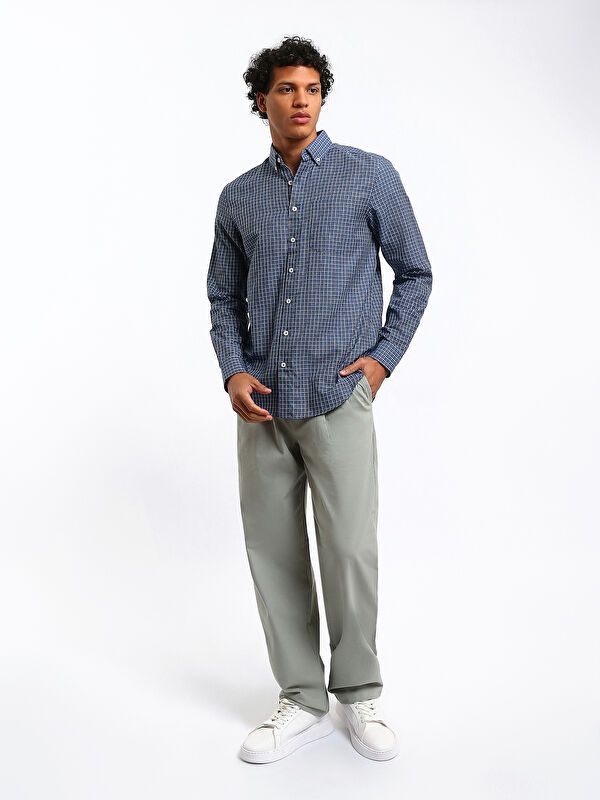 Moudda LC Waikiki - Chemise à carreaux tissée à manches longues pour Hommes - Tunisie 2