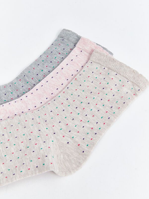 Moudda LC Waikiki - Chaussettes courtes Femme Mélange beige - Tunisie 3