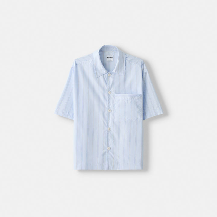 Moudda BERSHKA - Chemise manches courtes boxy rayure pyjama - Tunisie 1