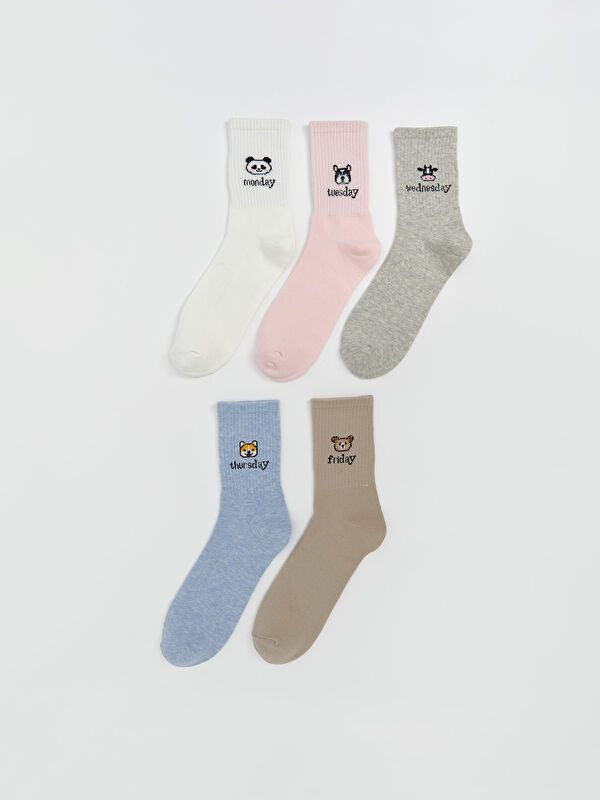 Moudda LC Waikiki - Chaussettes courtes Femme Ecru - Tunisie 1