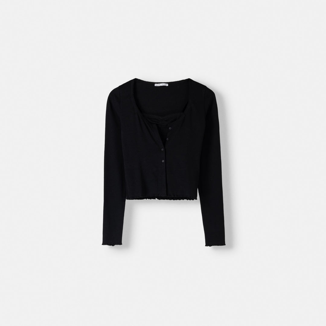 Moudda BERSHKA - Veste manches longues coordonnée haut – ensemble - Tunisie 1
