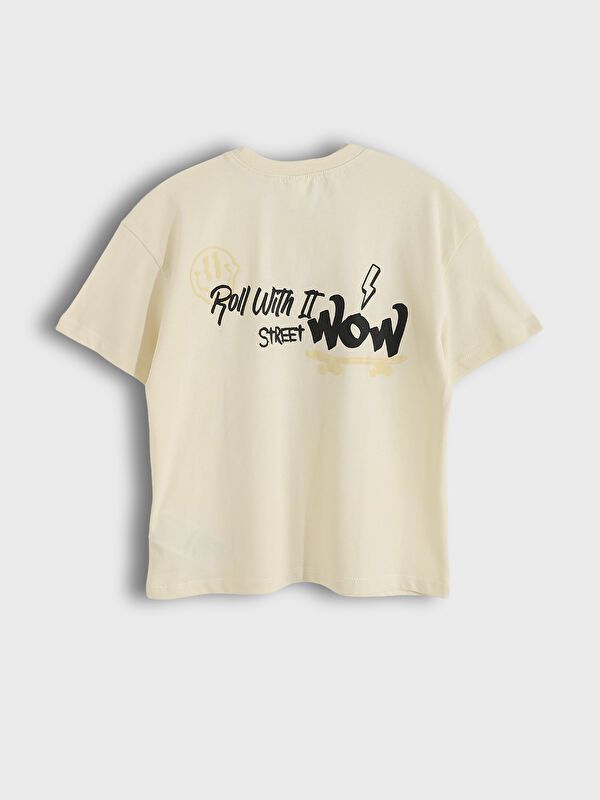 Moudda LC Waikiki - T-shirt en jersey manches courtes Garçon Beige clair - Tunisie 2