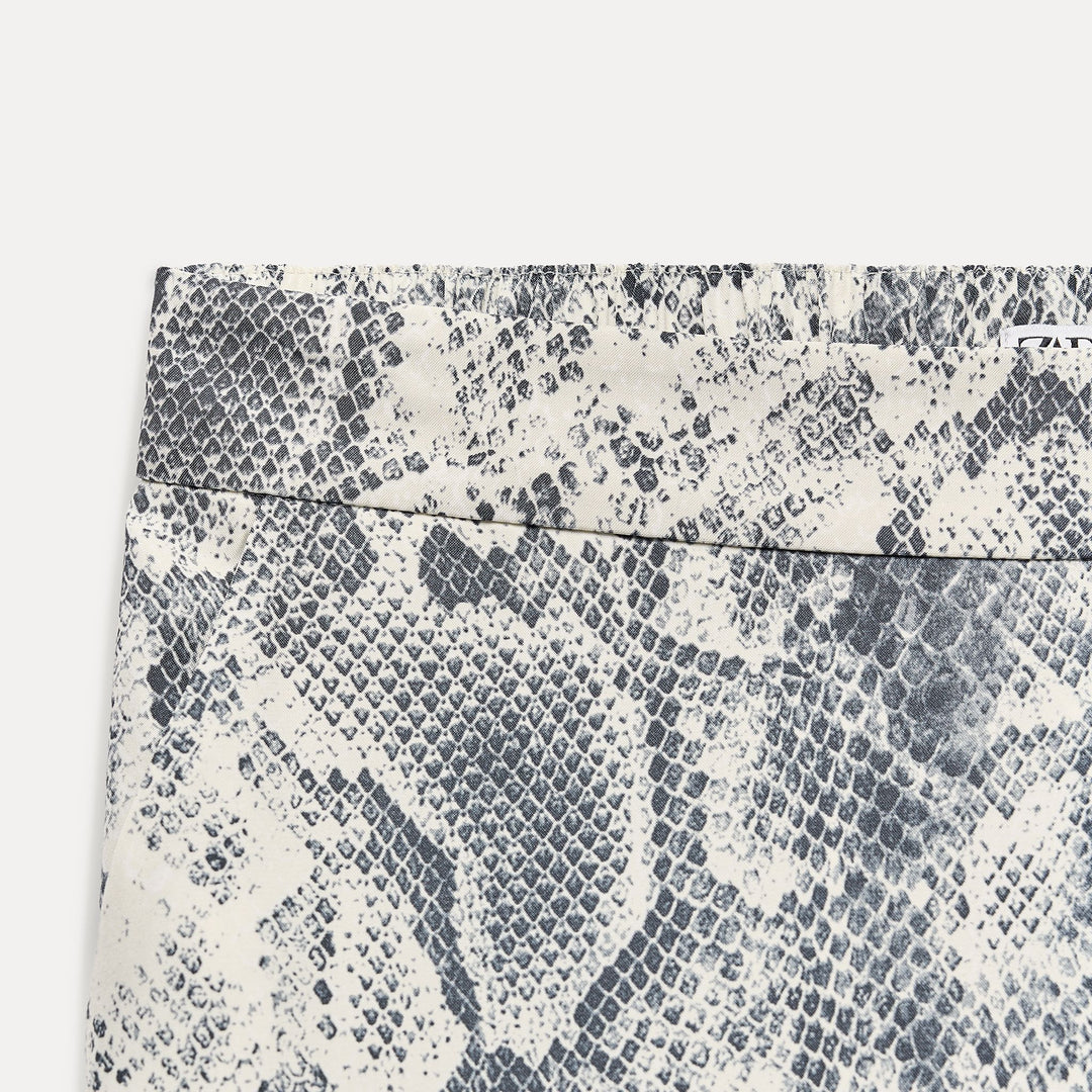 Moudda ZARA - Pantalon jambe large élastique imprimé animalier coordonné - Tunisie 3