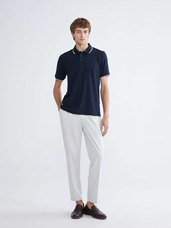 Moudda LC Waikiki - T-shirt manches courtes en jersey pour Homme couleur Bleu marine - Tunisie 2