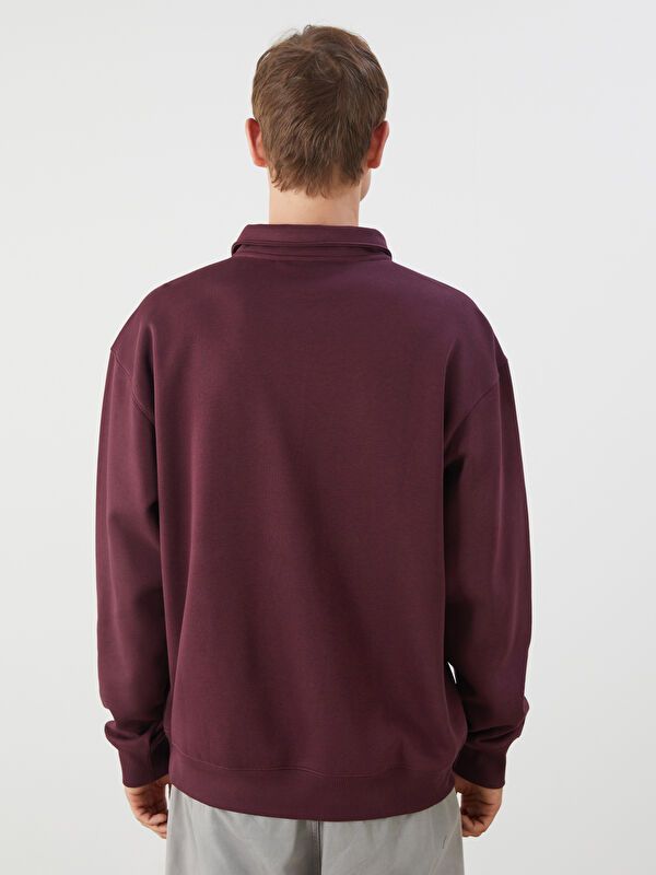 Moudda LC Waikiki - Sweatshirt en jersey Homme Bordeaux - Tunisie 4
