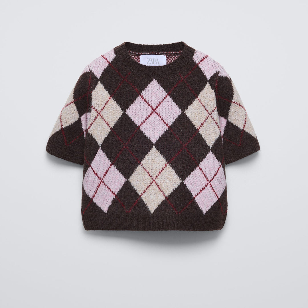 Moudda ZARA - Pull losanges manches courtes - Tunisie 1