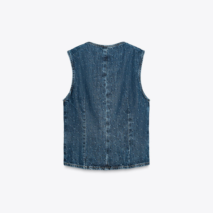 Moudda ZARA - Gilet Denim - Col Caja & Boutons - Tunisie 2