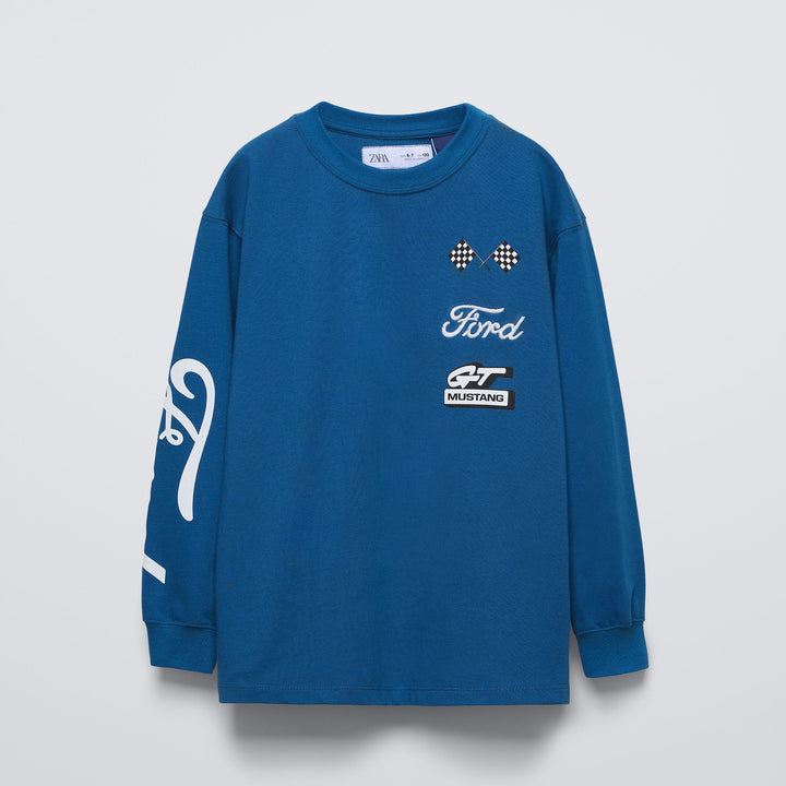 Moudda ZARA - T-shirt Ford Mustang brodé et imprimé dos - Tunisie 1