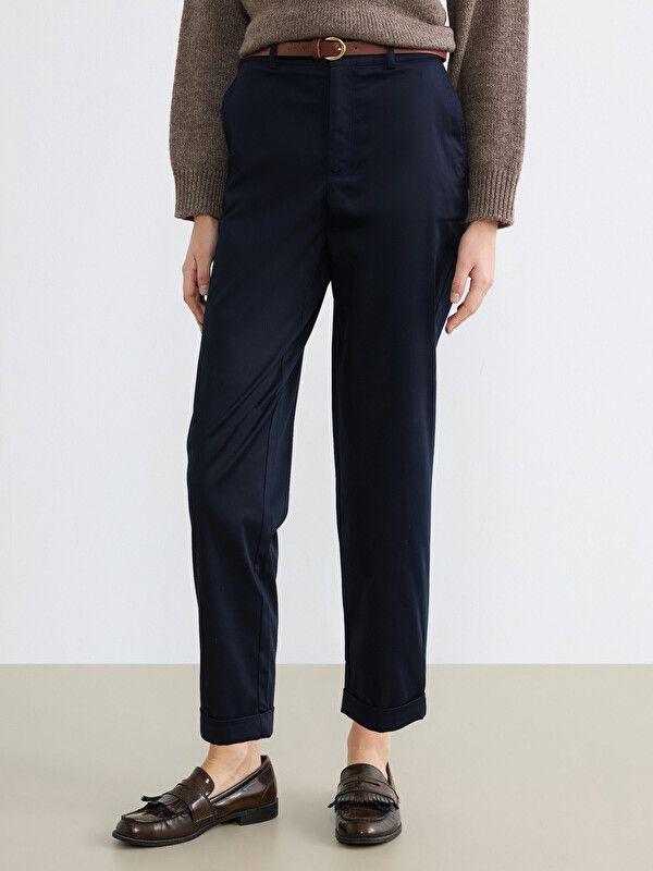 Moudda LC Waikiki - Pantalon fin en tissu pour Femme couleur Bleu marine - Tunisie 2