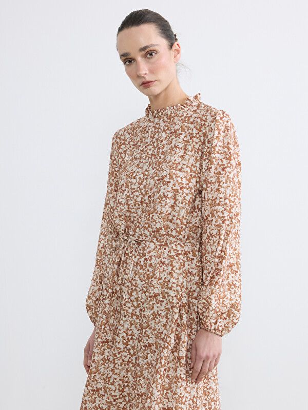 Moudda LC Waikiki - Robe manches longues en tissu pour Femme couleur Imprimé mixte - Tunisie 2