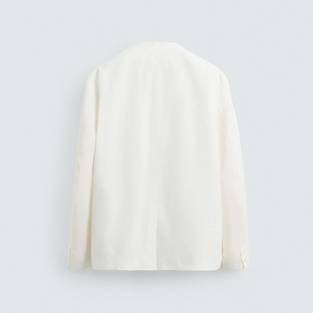 Moudda ZARA - Blazer Lin - Sans Revers & Blanc - Tunisie 2