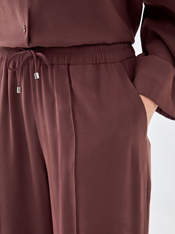 Moudda LC Waikiki - Pantalon tissé moyen Femme Brun clair - Tunisie 3