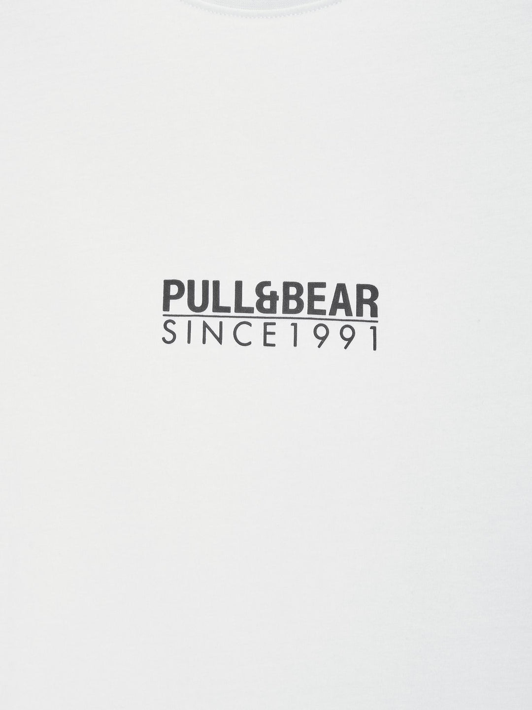 Moudda PULL & BEAR - T-Shirt Demi-Manches Basique Double Neckband Logo - Tunisie 4