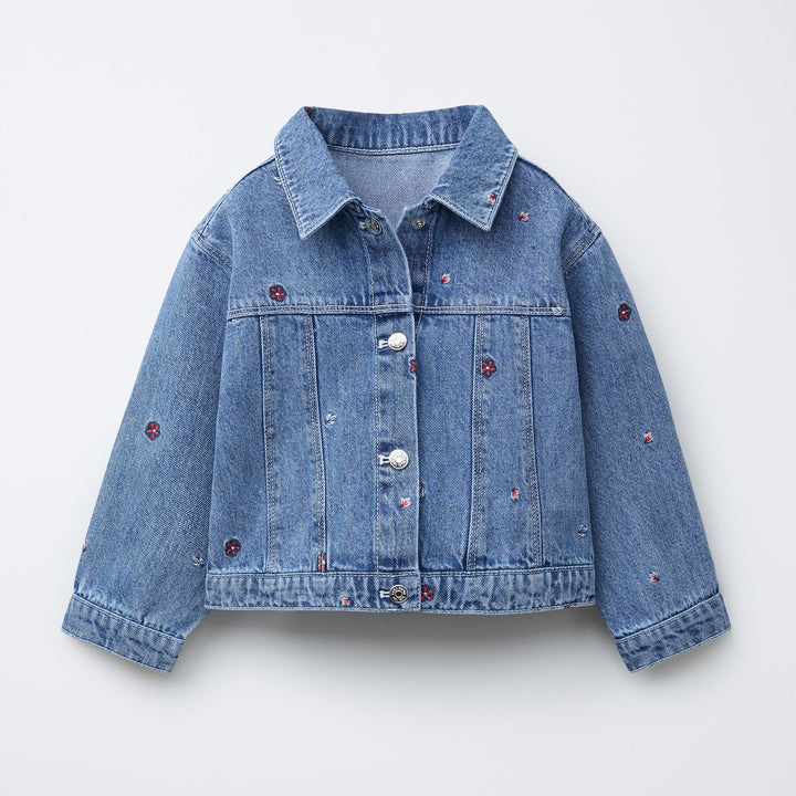 Moudda ZARA - Veste Denim Enfant - Broderies Rouges - Tunisie 1