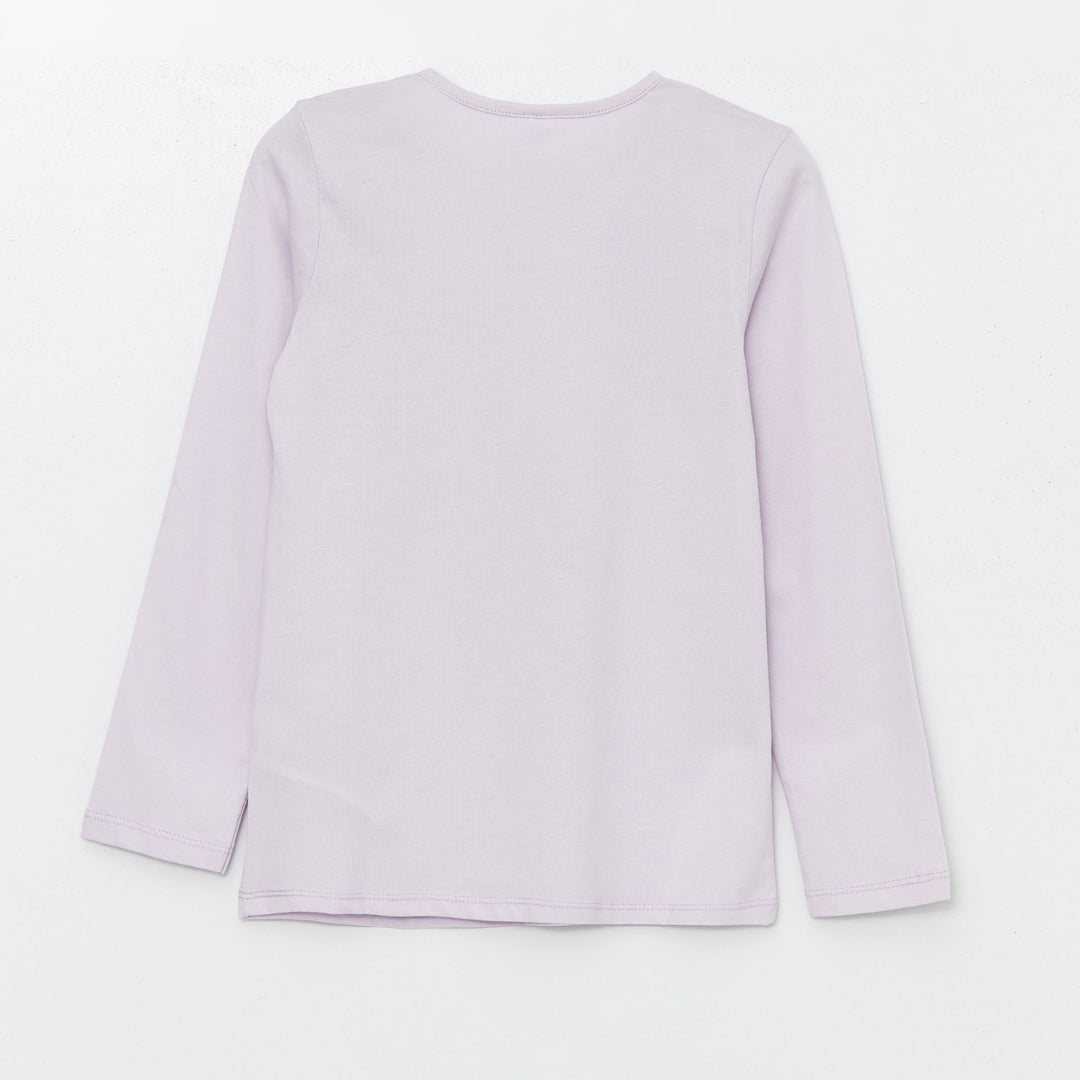 Moudda LC Waikiki - Pyjama en jersey manches longues moyen Fille Lilas - Tunisie 3