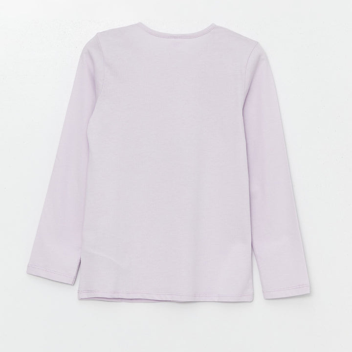 Moudda LC Waikiki - Pyjama en jersey manches longues moyen Fille Lilas - Tunisie 3