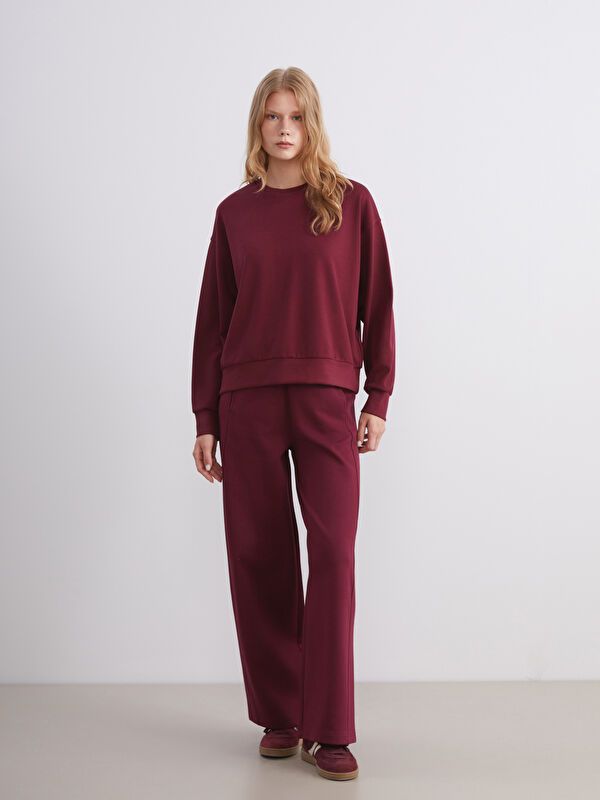 Moudda LC Waikiki - Sweatshirt en jersey Femme Bordeaux - Tunisie 2