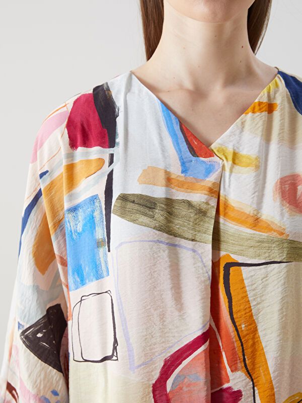 Moudda LC Waikiki - Robe manches courtes en tissu pour Femme - Tunisie 3