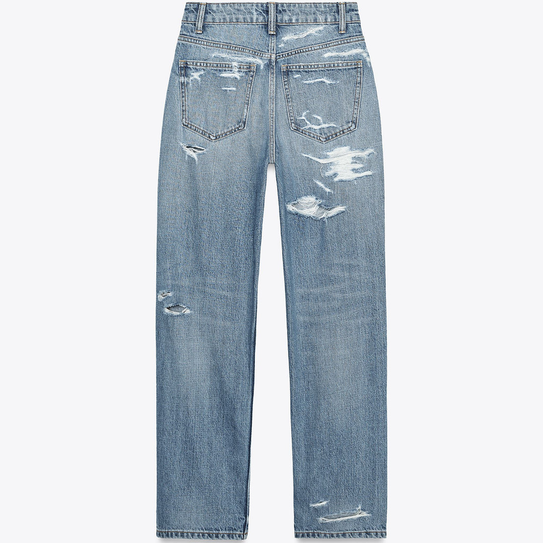 Moudda ZARA - Pantalon Mom Fit - Taille Haute & Déchiré - Tunisie 2