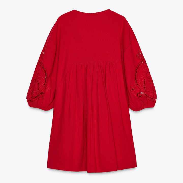 Moudda ZARA - Robe Mini Brodée - Manches Bouffantes - Tunisie 2