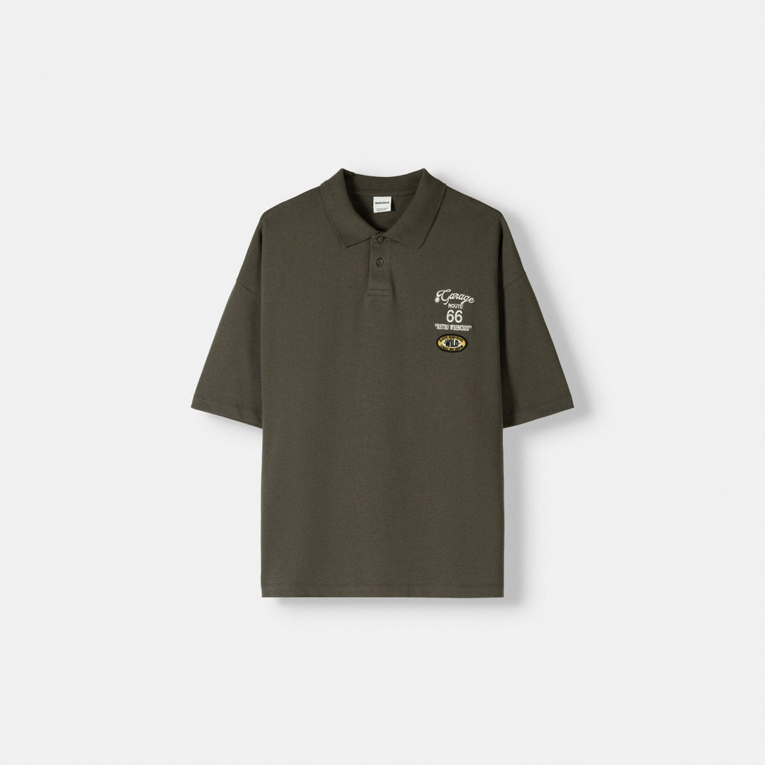 Moudda BERSHKA - Polo manches courtes en maille imprimé "garage" - Tunisie 1