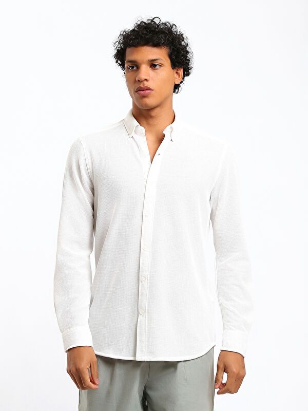 Moudda LC Waikiki - Chemise tissée à manches longues pour Hommes - Tunisie 1