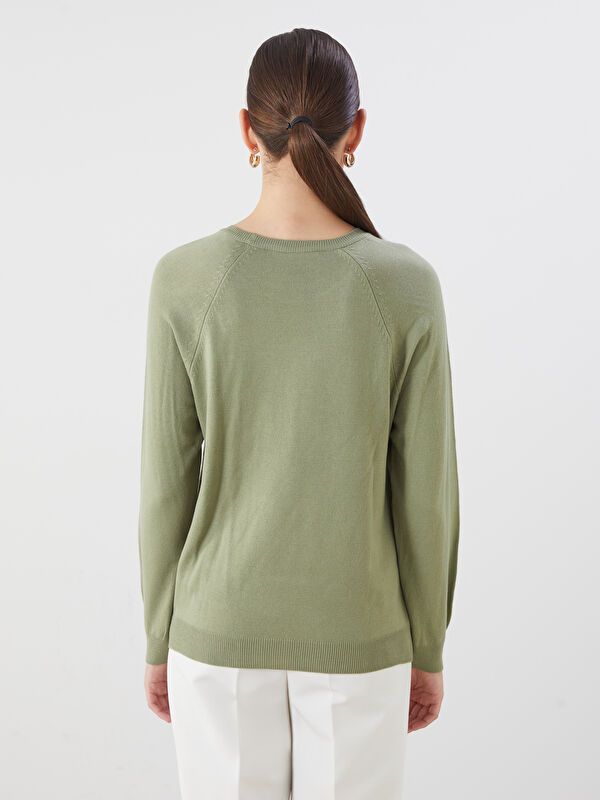 Moudda LC Waikiki - Pull tricot moyen Femme Vert pâle - Tunisie 4