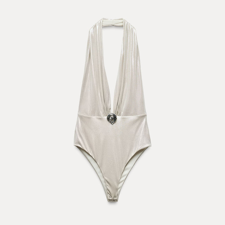 Moudda ZARA - Body maille lurex col licou coquillage - Tunisie 2