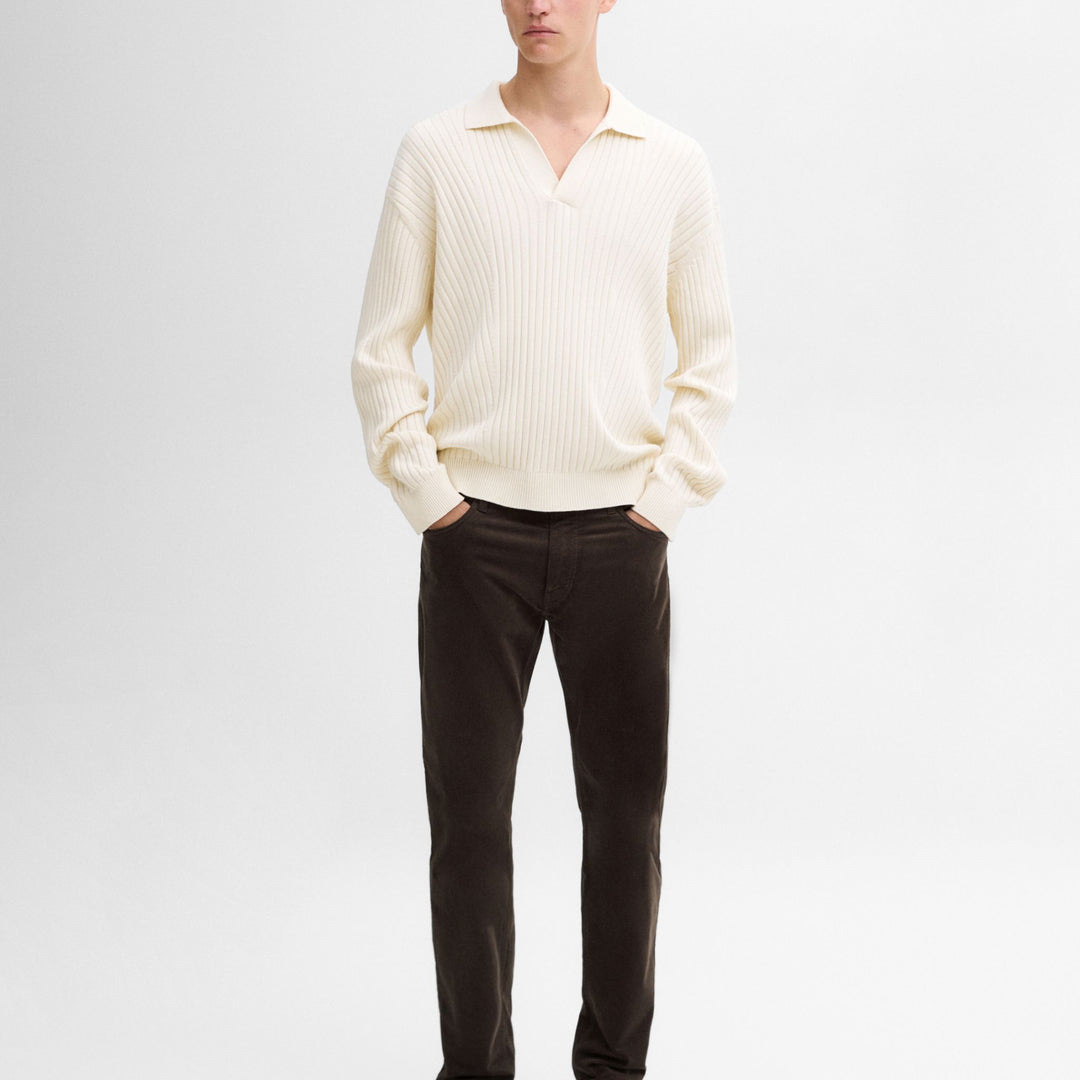 Moudda Massimo Dutti - Pantalon jean velours côtelé diagonal coupe slim - Tunisie 8