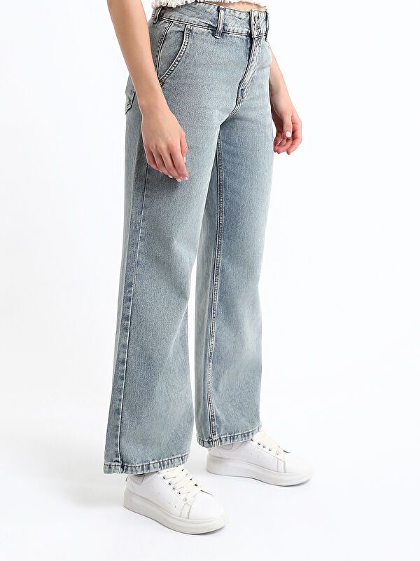 Moudda LC Waikiki - Jean basique en denim couleur Rodeo Bleu indigo moyen pour femmes - Tunisie 4