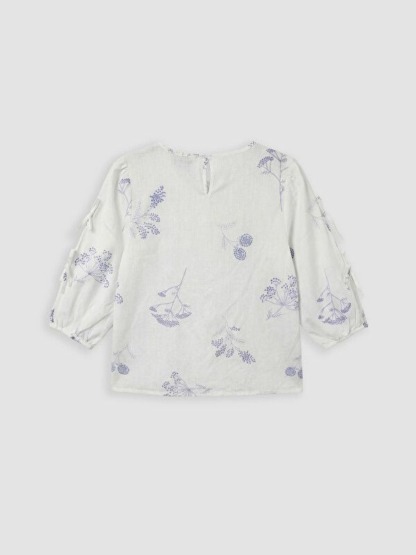 Moudda LC Waikiki - Chemisier (blouse) imprimé manches longues en tissu pour Femme couleur Blanc imprimé - Tunisie 2